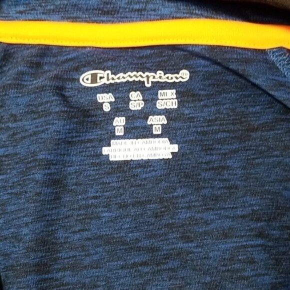 Champion Performance Men's Jacket Size S Turtle Neck Blue Full Zip - Picture 4 of 7